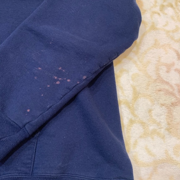 Navy Blue Thrasher Hoodie - Classic Flames Script - Picture 3 of 5